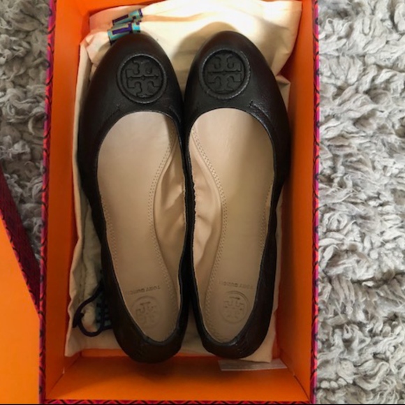 Tory Burch Shoes - Tory Burch Allie Black Ballet Flat